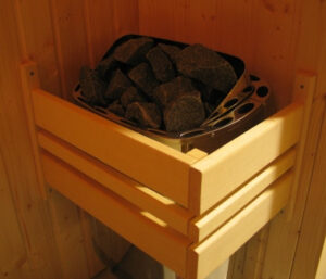 2,5 lats en 2 delig Sauna ovenbeschermrek (60 x 40 cm)