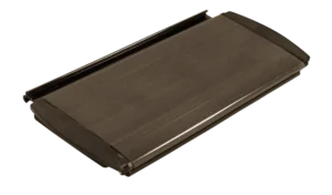 Aquadeck polycarbonaat solar lamel Gold met donker goudbruine bovenzijde en eindkap