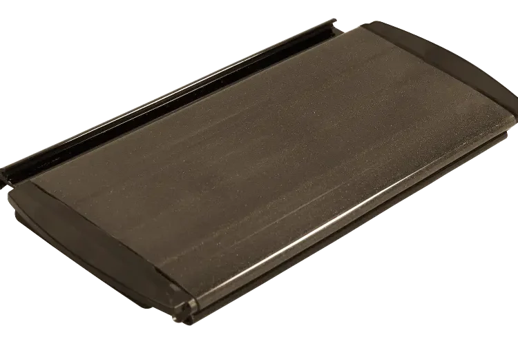 Aquadeck polycarbonaat solar lamel Gold met donker goudbruine bovenzijde en eindkap