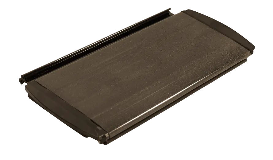 Aquadeck polycarbonaat solar lamel Gold met donker goudbruine bovenzijde en eindkap