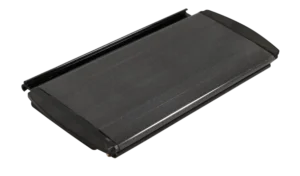 Aquadeck polycarbonaat solar lamel Graphite met donker getinte bovenzijde en eindkap