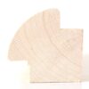 210 cm Abachi balk 80x80mm met afronding 50mm - Afbeelding 2