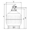 Astral Cantabric Top-mount zandfilter 600 incl. 6-wegklep - Afbeelding 3