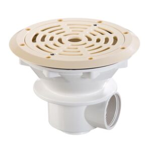AstralPool bodemput beige – ABS met 2 inch zij-uitgang en rooster