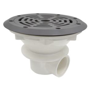 AstralPool bodemput licht grijs – ABS met 2 inch zij-uitgang en rooster