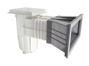AstralPool skimmer 15L brede mond licht grijs – zwembadskimmer in UV-bestendig ABS