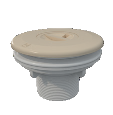 Bodemzuig aansluiting voor prefab foliebaden, kleur beige