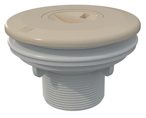 Bodemzuig aansluiting voor prefab foliebaden, kleur beige