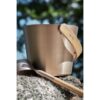 Design sauna emmer aluminium, champagne kleur - Afbeelding 3