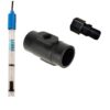PVC Elektrode houder 50-63mm met pH sensor kunststof