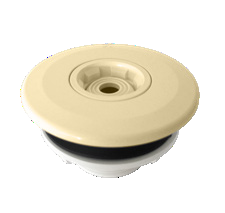 Inspuiter met borgmoer voor prefab baden, kleur Beige