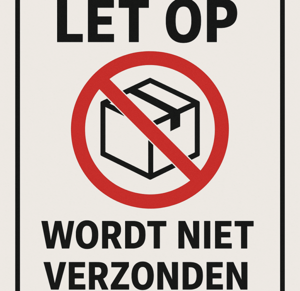 Let op, niet verzonden