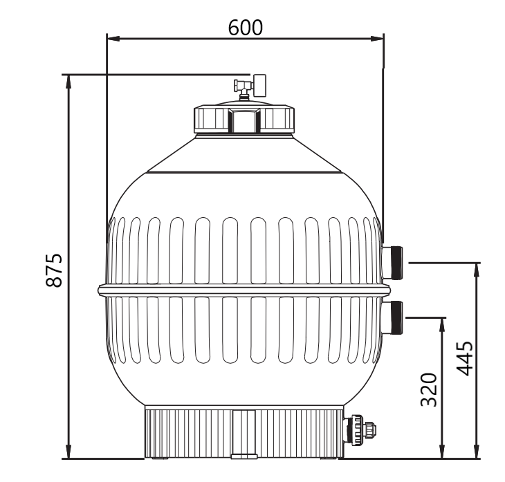 Maatschetsen Cantabric 600 side mount