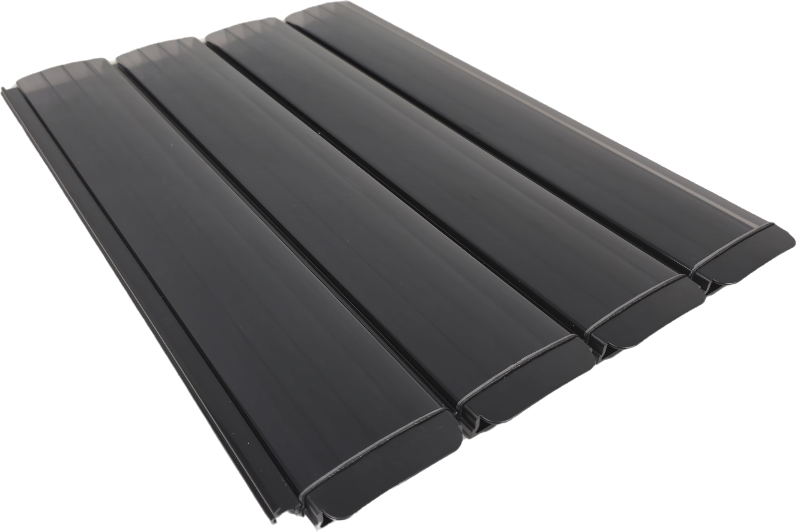 PCS polycarbonaat solar lamellen Black Smoked met rookgrijze bovenzijde