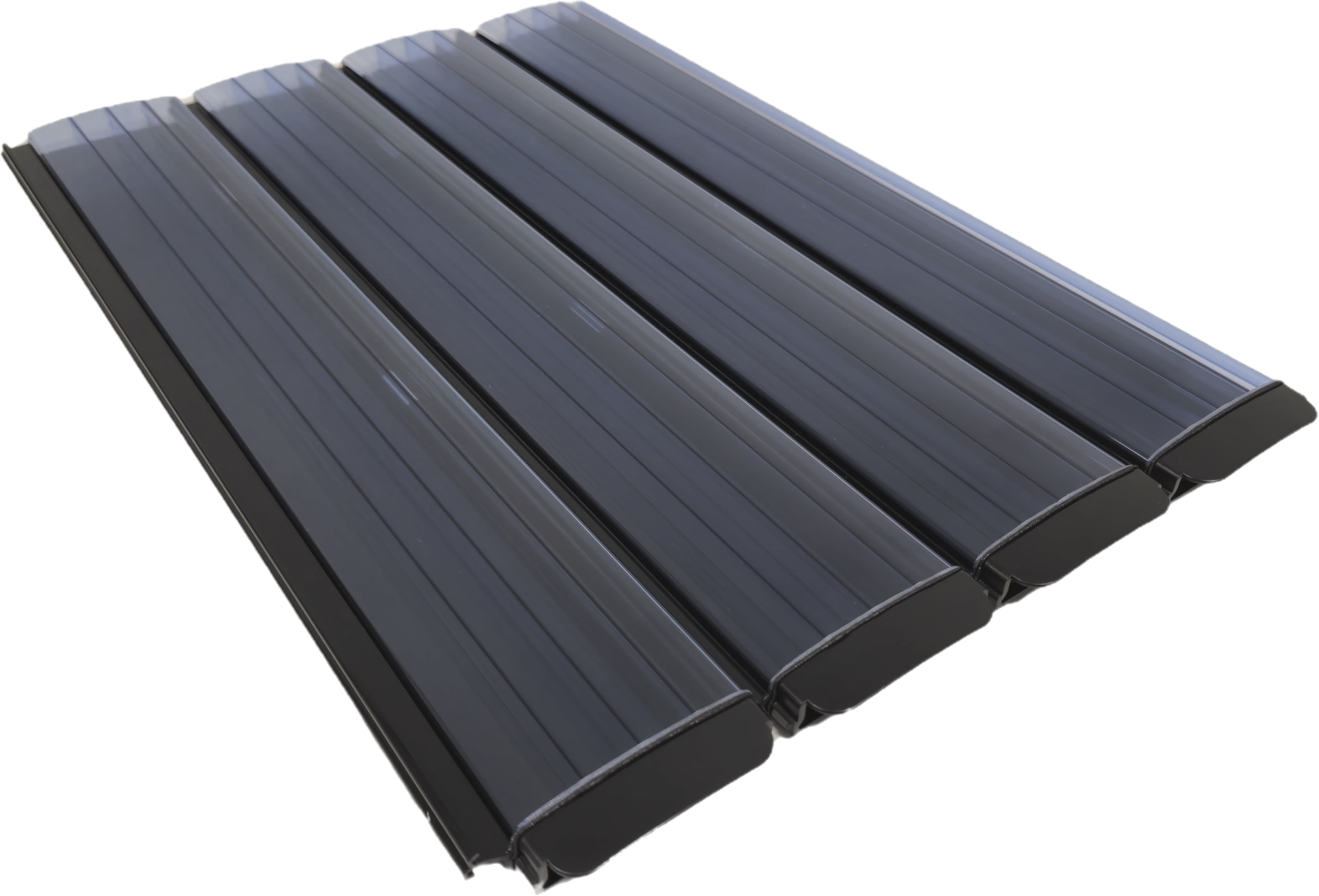 PCS polycarbonaat solar lamellen Blue met blauw getinte bovenzijde, anti-alguitvoering