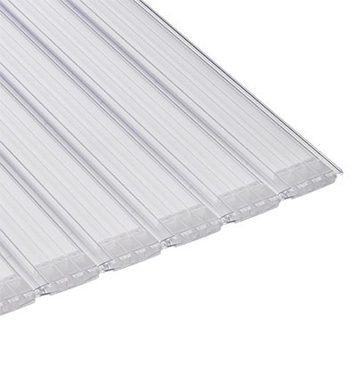 Afsluitprofiel van polycarbonaat, transparant 16 mm