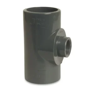 Pvc T-stuk 90°, 2x 63mm lijm 1x binnendraad 1-2 duims