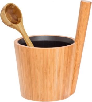 Rento Bamboe Sauna Emmer en bamboe lepel