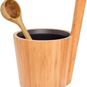 Rento Bamboe Sauna Emmer en bamboe lepel