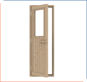 Sauna deur Nordische fichte Links