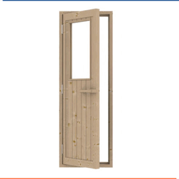 Sauna deur Nordische fichte Links