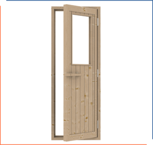 Sauna deur Nordische fichte rechts