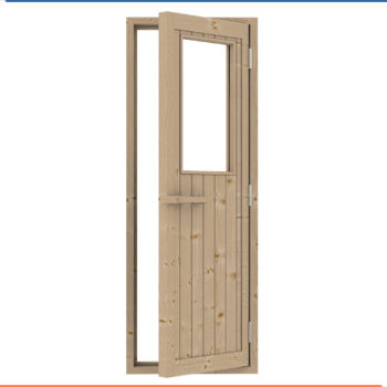 Sauna deur Nordische fichte rechts