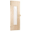 Houten Sauna deur, venster isolatieglas, helder glas