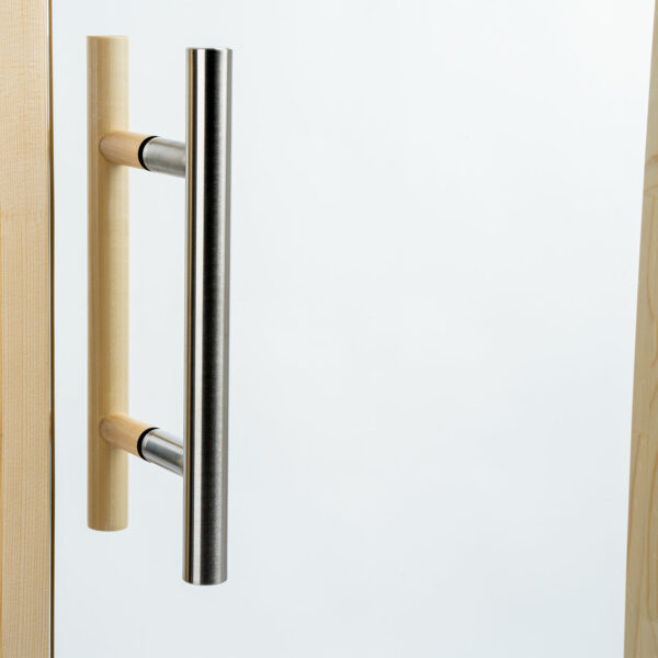 Saunadeur geheel glas, zonder drempel Helder glas R - Afbeelding 2