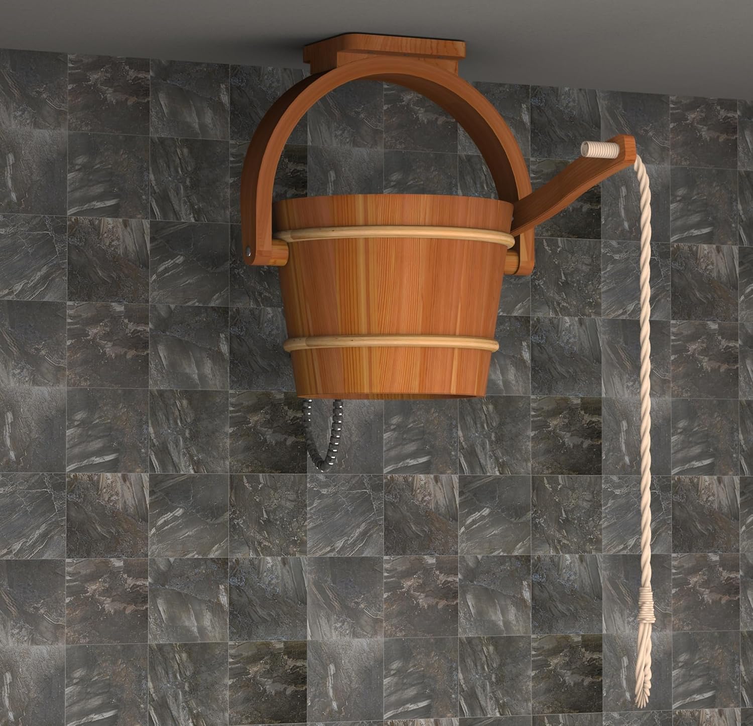 Sauna stort emmer, ceder plafondmontage