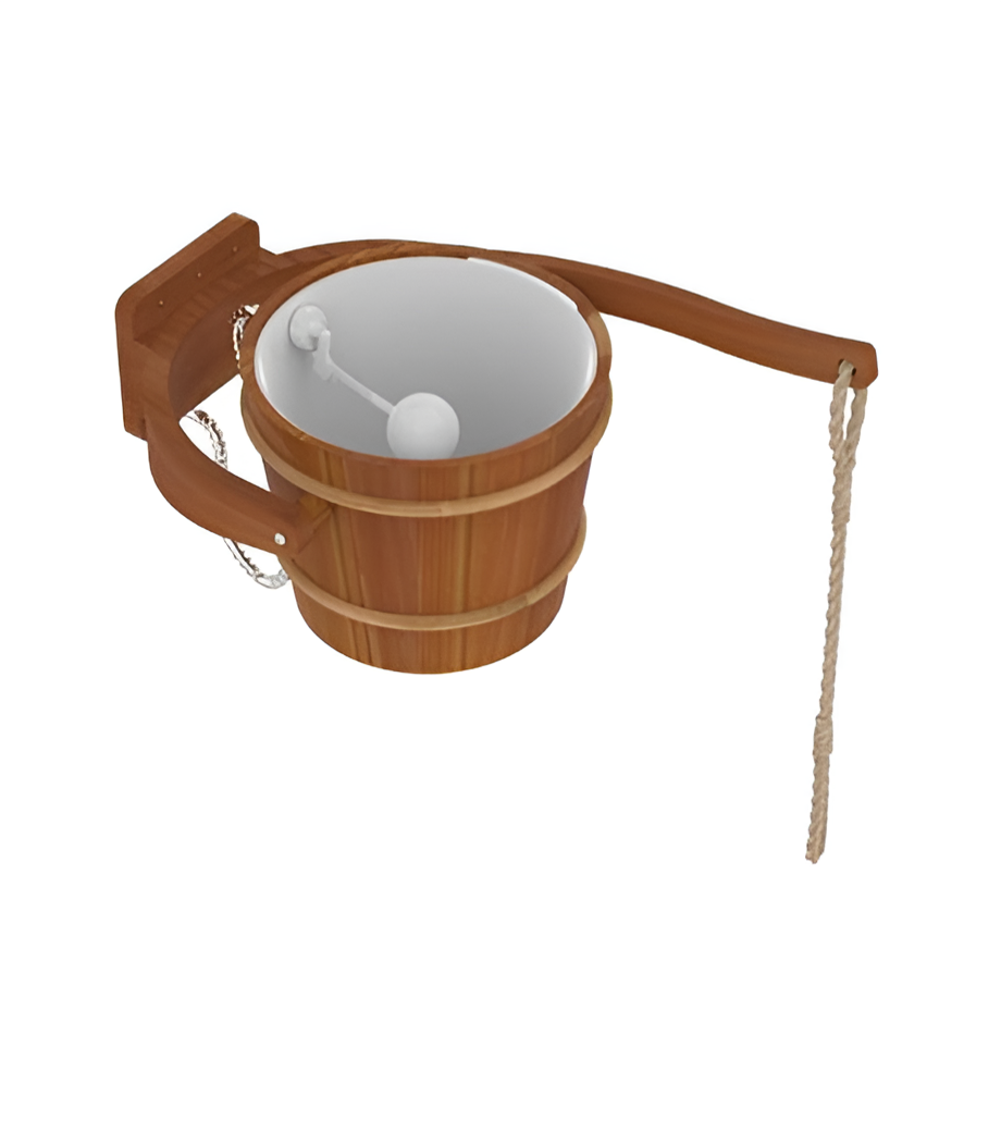 Sauna stort emmer ceder wandmontage