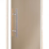 Saunadeur geheel glas, zonder drempel brons glas R