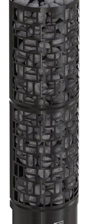 Sawo 30 Wall Black SW6-90NS-WL-BL-P-C saunakachel met bediening