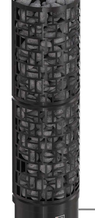 Sawo 30 Wall Black SW6-90Ni2-WL-BL-P-C saunakachel met bediening