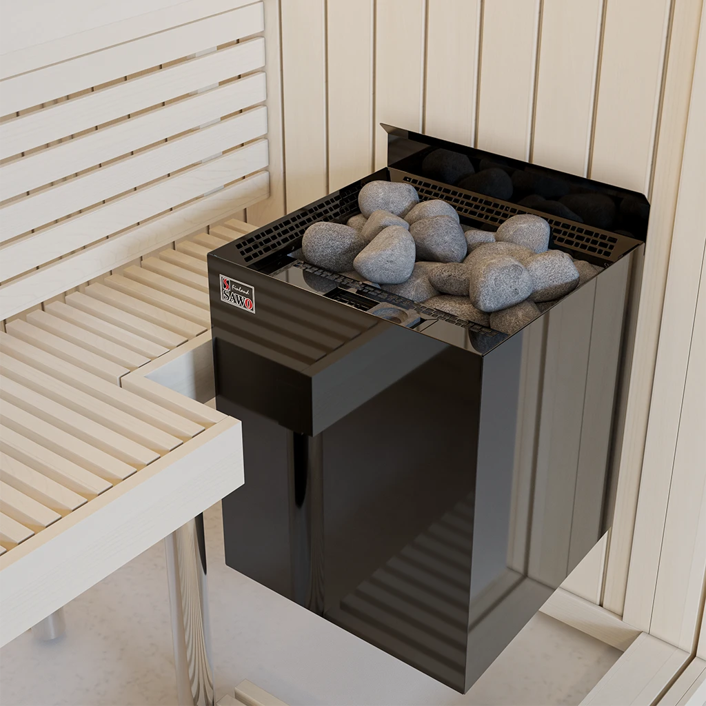 Sawo Nordex Black Combi saunakachel in Finse sauna