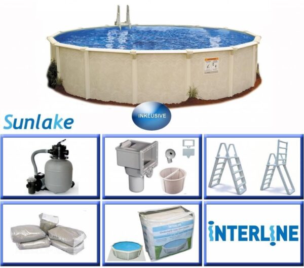 Interline stalen zwembad Sunlake rond 360