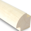 210 cm Abachi balk 80x80mm met afronding 50mm