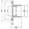 Mts Inlaatfitting Folie 40Mm Abs Crème-Wit - Afbeelding 2