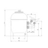 PPG 20" Sidemount zwembad filter ø 520 mm - Afbeelding 2